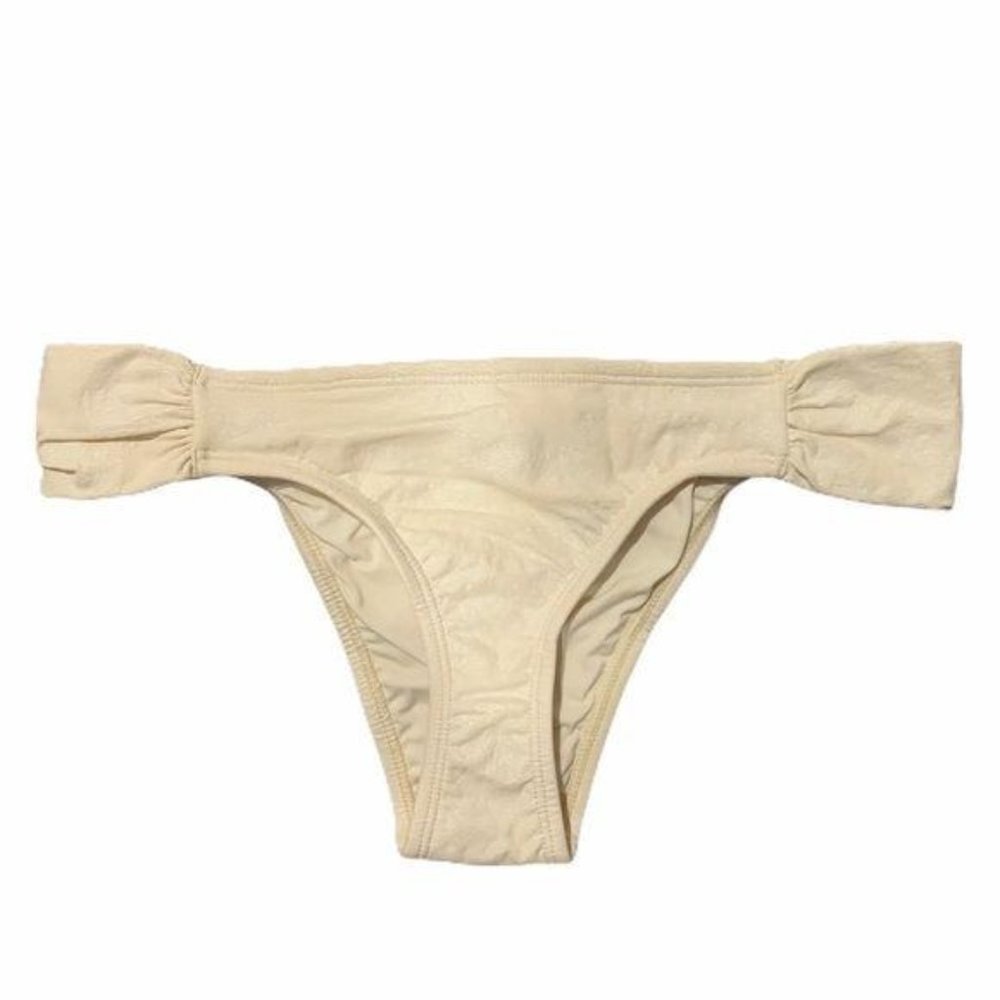 NWT Pilyq Pearly White Swim Bikini Bottom Large Bathing Suit Beach Vacat…
